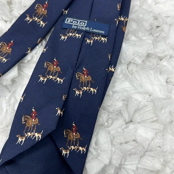Polo Ralph Lauren Polo Pony Silk Tie Men’s Size 56” X 3” Made In Italy